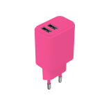 Setty laadija 2x USB 2,4A LSIM-AA-126 roosa
