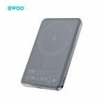 BWOO Ultra Slim I&scaron;orinė baterija 5000mAh with magnetic charging P79 pilkas