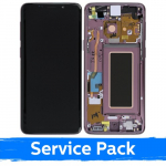 LCD Ekraan &Uuml;hildub Samsung G960 S9 Koos Frame / Lilla / (Service Pack)