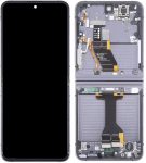 LCD ekraan Samsung F731 Z Flip5 5G puuteekraani ja raamiga (sisemine) Lavender originaal (kasutatud, Grade B)