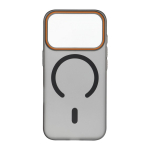 Case for iPhone 18 Pro / 17 Pro Go Orange compatible with MagSafe black