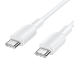 Valge Borofone BX127 Regalo USB-C&ndash;USB-C kaabel, 1 m, pakendis 20 tk