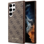 Guess GUHCS23LG4GFBR S23 Ultra S918 brown/brown hard &uuml;mbris 4G Metal kuldne Logo