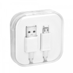 Kabelis USB A į Micro USB 1A BOX 1 m baltas