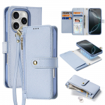 Dux Ducis Lawa Leather &Uuml;mbris jaoks iPhone 16 Pro Max with Detachable Magnetic Wallet - Sinine