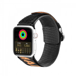 Dux Ducis rihm (Outdoor versioon) Apple Watch Ultra rihm, SE, 9, 8, 7, 6, 5, 4, 3, 2, 1 (49, 45, 44, 42 mm) nailonist k&auml;epael must ja oranž