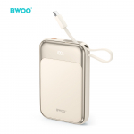BWOO PD 20W 10000 mAh I&scaron;orinė baterija With Usb-c Laidas and Ekranas P80 auksinis