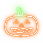 Neon PLEXI LED PUMPKIN WITH STEM oranž roheline NNE13 Neolia