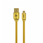 WEKOME WDC-161 Sakin Series USB-A&ndash;Micro-USB laadimis- ja andmekaabel, 1 m, 6 A, kuldne