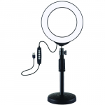 LED Ring Lamp 16cm Koos Desktop Mount Up to 33cm, USB, RGBW