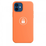 Dėklas "Silicone Case" skirtas iPhone 12 (12 Pro) / Kumquat / su įpakavimu