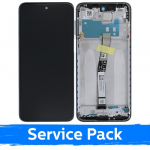 Ekranas skirtas Xiaomi Redmi Note 9S (Note 9 Pro) su rėmeliu / Interstellar Gray / (Service Pack)