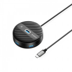 ORICO YS1-C2 4 pordiga USB-jaotur 1x USB-A 3.0 3x USB-A 2.0 0.3m - must