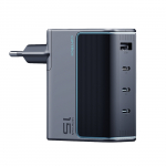 Cuktech AD1404UEU seinatoiteadapter 140 W GaN, 3 USB-C- ja USB-A-pesaga ning USB-C-kaabliga &ndash; hall