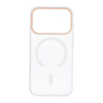 Case for iPhone 18 Pro / 17 Pro Go Orange compatible with MagSafe transparent