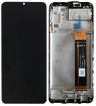 LCD screen Samsung A235 A23 4G 2022 with touch screen and frame Black original (service pack)