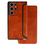 Razor Leather Kaaned jaoks Samsung Galaxy S23 Plus brown