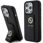 Guess Grip Stand 4G Saffiano Strass &uuml;mbris jaoks iPhone 15 Pro Max - must