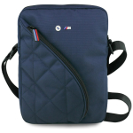 BMW Nylon Pockets & Metal Logo 10" Tablet Bag - Navy sinine