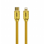 WEKOME WDC-163 Sakin Series USB-C&ndash;Lightning laadimis- ja andmekaabel, 1 m, PD 20 W, kuldne