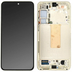 Ekranas Samsung S916 S23+ 5G su lietimui jautriu stikliuku ir rėmeliu Cream originalus (service pack)