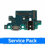 Charging Port &Uuml;hildub Samsung A405 A40 2019 Koos Flex / Plata 100% Original (Service Pack)