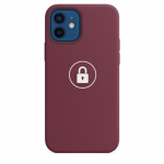 Dėklas "Silicone Case" skirtas iPhone 12 (12 Pro) / Plum / su įpakavimu