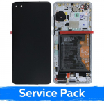 LCD Ekraan &Uuml;hildub Huawei P40 Koos Frame / Ice Valge / (Service Pack)