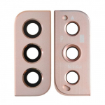 Galinės kameros stikliukas skirtas Samsung S901 S22 / S906 S22 Plus galinės kameros stikliukas / Pink Gold /