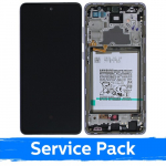 LCD ekraan &uuml;hilduv Samsung A725 A72 raamiga / Awesome Violet / (Service Pack) +AKU SEES
