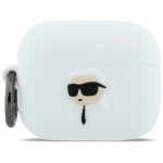 Karl Lagerfeld Silicone Karl Head 3D &uuml;mbris AirPods Pro 3 valge