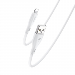Yesido CA119 Silikoonist Kaabel USB kuni Lightning 1m 12W 2.4A Valge
