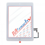 MUSTTBY puuteekraan + tagakleebis + Home iPAD 5 jaoks (valge)