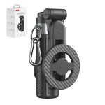 XO SS25 Bluetooth selfipulk-statiiv, must, magnetiline, MagSafe'ile, 64cm