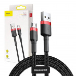 Baseus Cafule Micro USB kaabel 2A, 3 m, must/punane