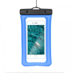 Waterproof bag jaoks mobile phone with plastic closing AIRBAG sinine