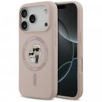 Karl Lagerfeld Silicone Karl&Choupette Ring MagSafe &Uuml;mbris jaoks iPhone 17 Pro - Roosa