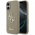 GUESS &uuml;mbris jaoks IPHONE 17 GUHCP17SSC4GSMW (Silicone W/ Big 4G Script) brown