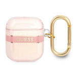 Guess GUA2HHTSP AirPodsi &uuml;mbris roosa/roosa rihma kollektsioon