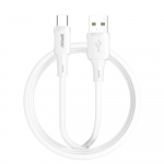 BWOO 3A silikoninis laidas X329C USB - USB-C 1m baltas