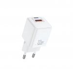 REMAX WALL LAADIJA BATT SERIES PD QC 33W RP-U26 1xUSB + 1xUSB-C valge