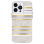Case-Mate Pearl Stripes MagSafe &uuml;mbris seadmele iPhone 14 Pro Max, p&auml;rlmutrikaunistusega