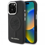 Karl Lagerfeld initsiaalide ja metalllogo MagSafe &uuml;mbris iPhone 16 Pro - must