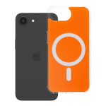 Case for iPhone 16e (SE4 2025) / 17e Clear Fusion Mag Cover compatible with MagSafe hermes orange