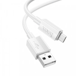 Kaabel USB A to Micro USB Hoco 2,4A 1 m X107 valge