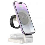 Wireles laadija Hoco 3in1 15W compatible with MagSafe CQ3 valge