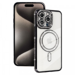 Bling Magnetinis dėklas telefonui Iphone 16 Pro juodas