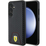 Ferrari Carbon Stitched Bottom &uuml;mbris jaoks Samsung Galaxy S24 - must
