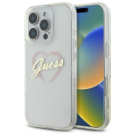 Guess IML Heart &Uuml;mbris jaoks iPhone 16 Pro - l&auml;bipaistev