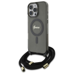Guess Crossbody Cord Script MagSafe &Uuml;mbris jaoks iPhone 16 Pro - must